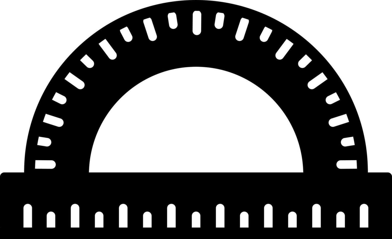 Flat style protractor icon or symbol. vector