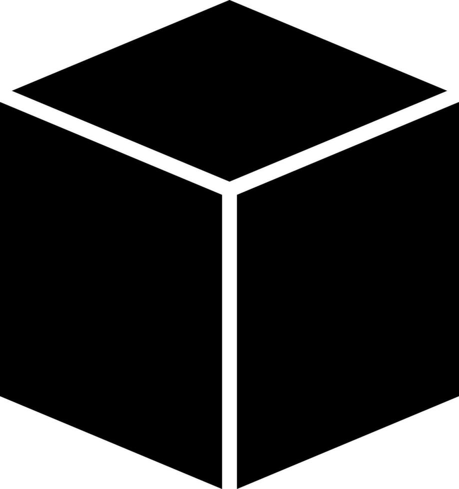 Illustration of cube icon. vector