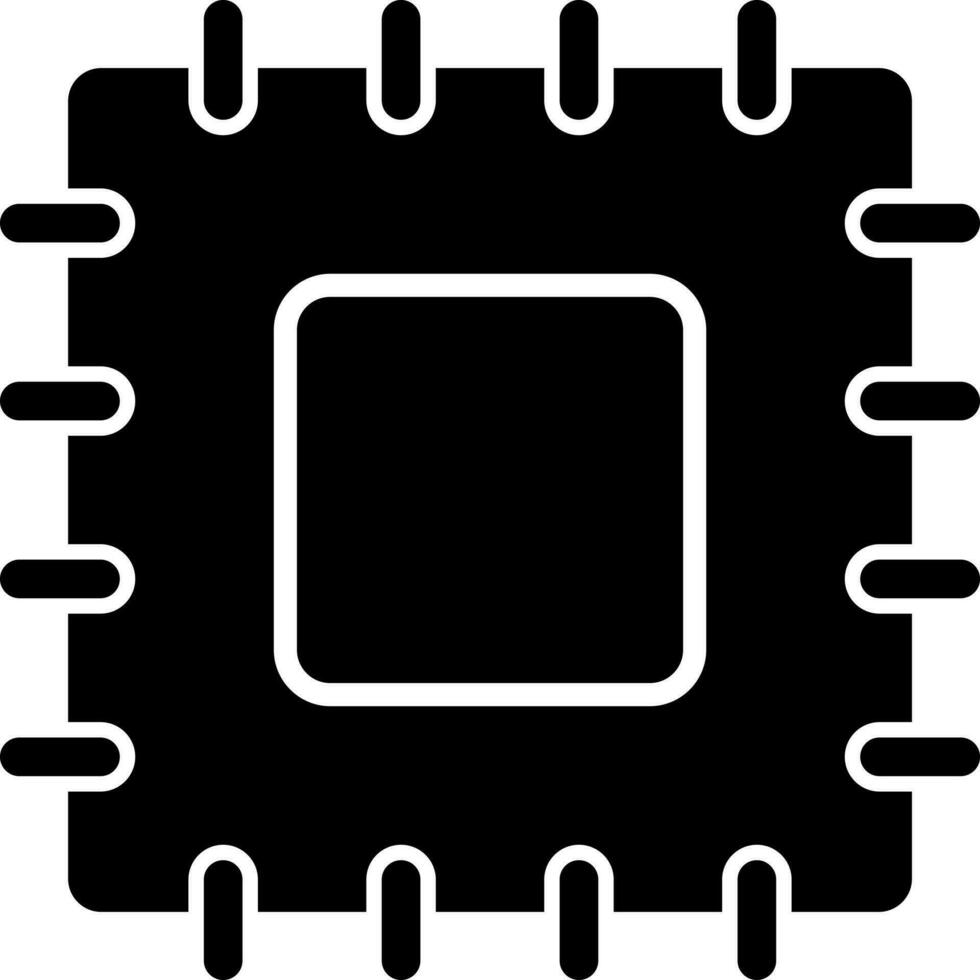 Microchip glyph icon. vector