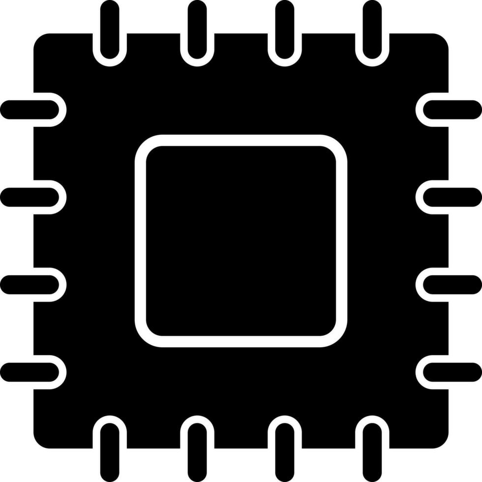 Microchip glyph icon. vector