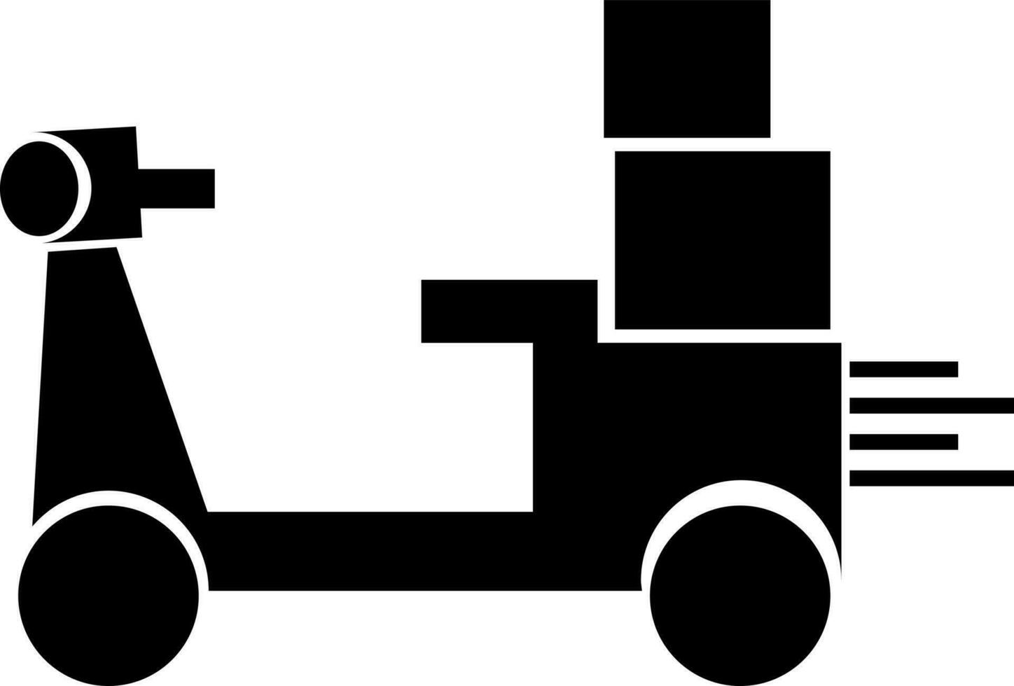 Motorcycle delivery icon or symbol. vector