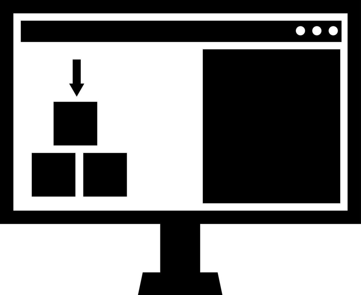 Online shopping glyph icon. vector