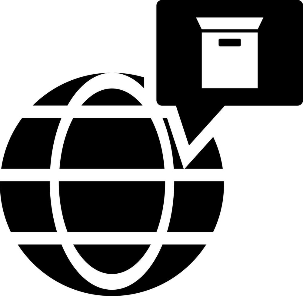 International shipping delivery communication icon. vector