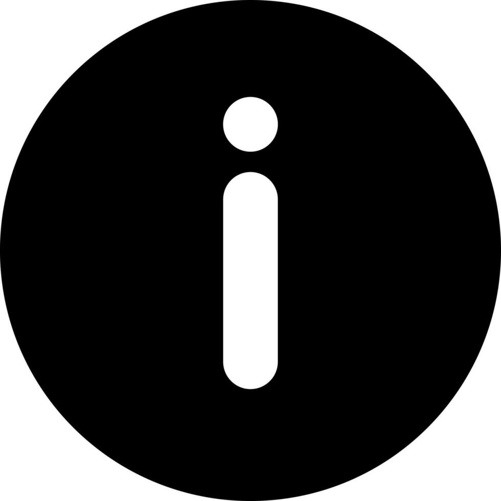 Flat style information icon or symbol. vector