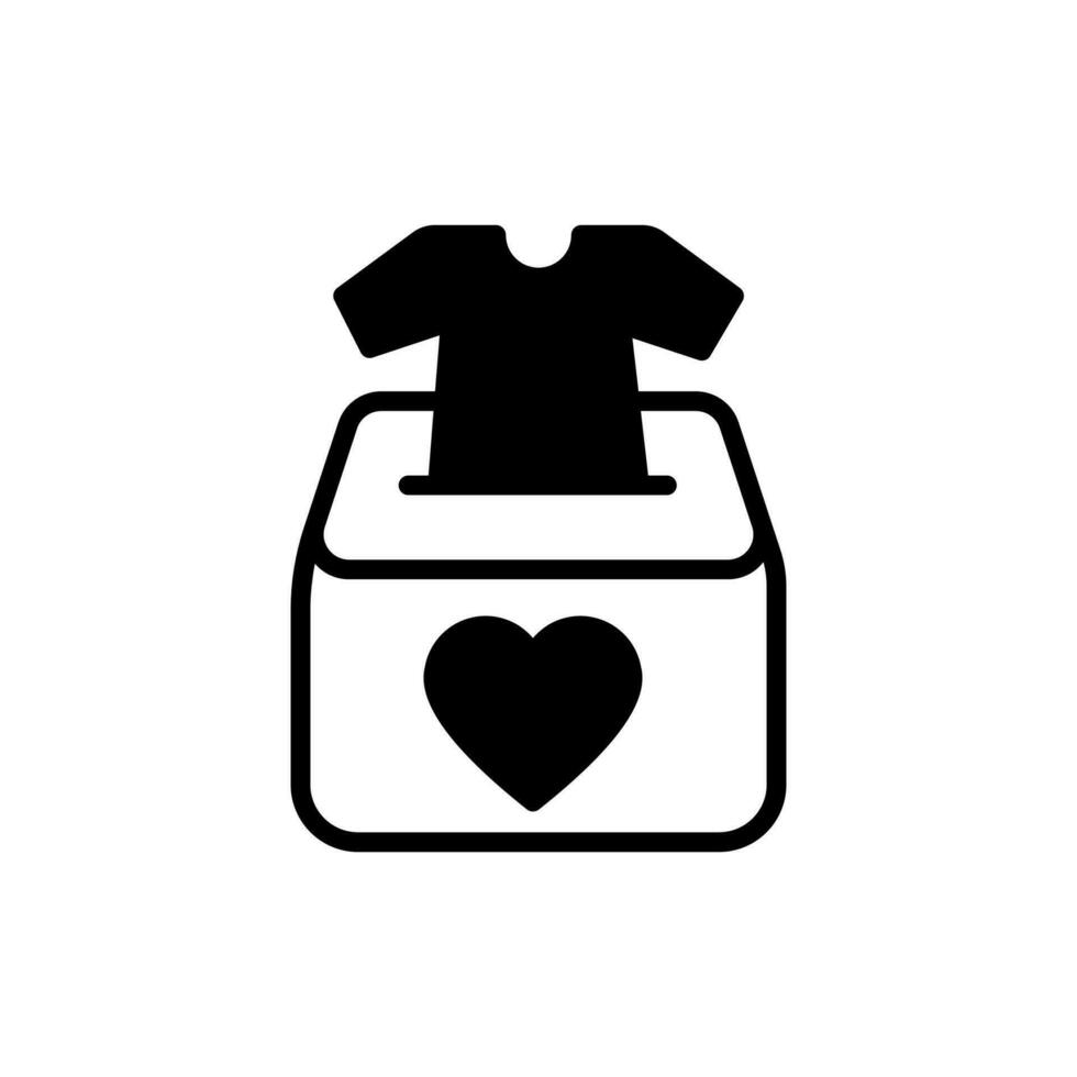 Clothing Donation Box icon in vector. Illustration vector