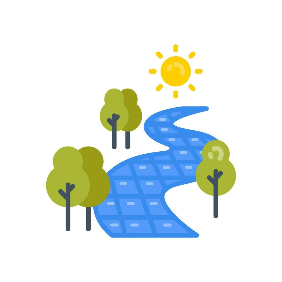 Solar Road icon in vector. Illustration vector