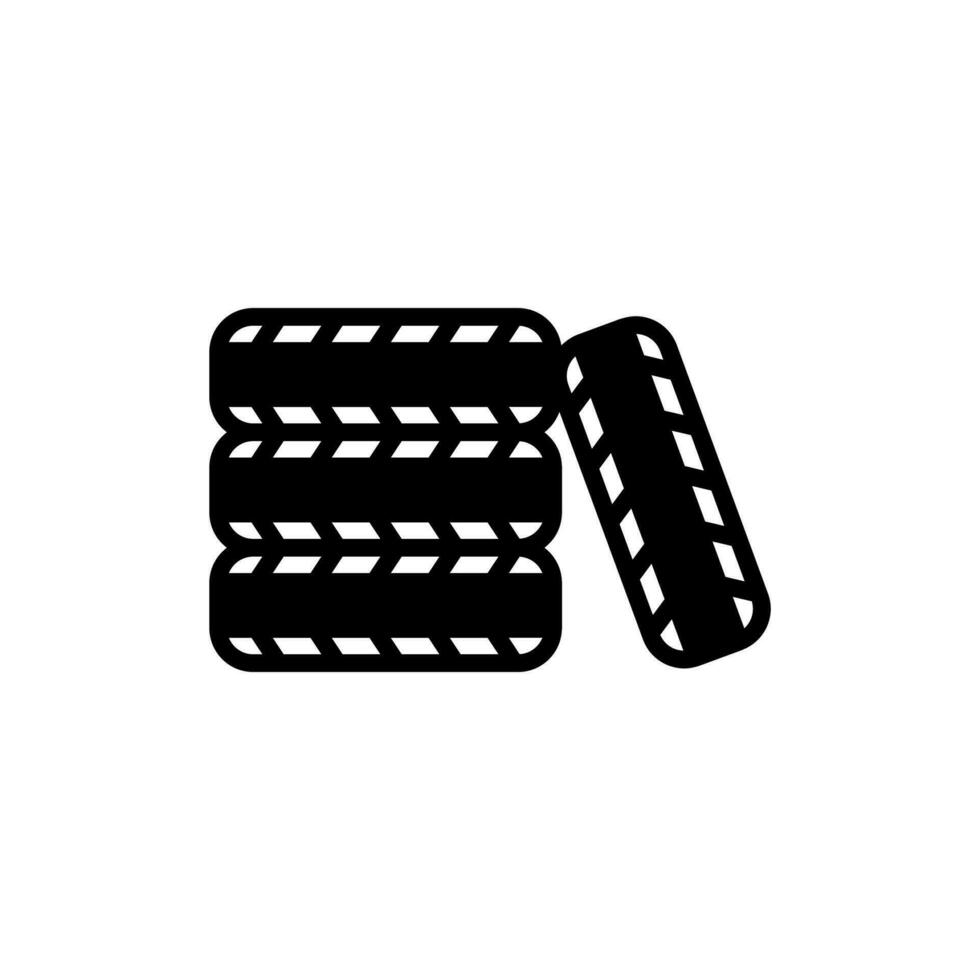 Tires icon in vector. Illustration vector