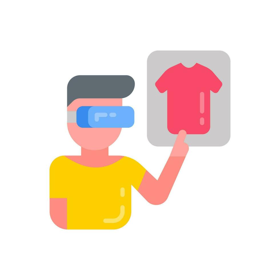 Virtual Reality Shopping icon in vector. Illustration vector