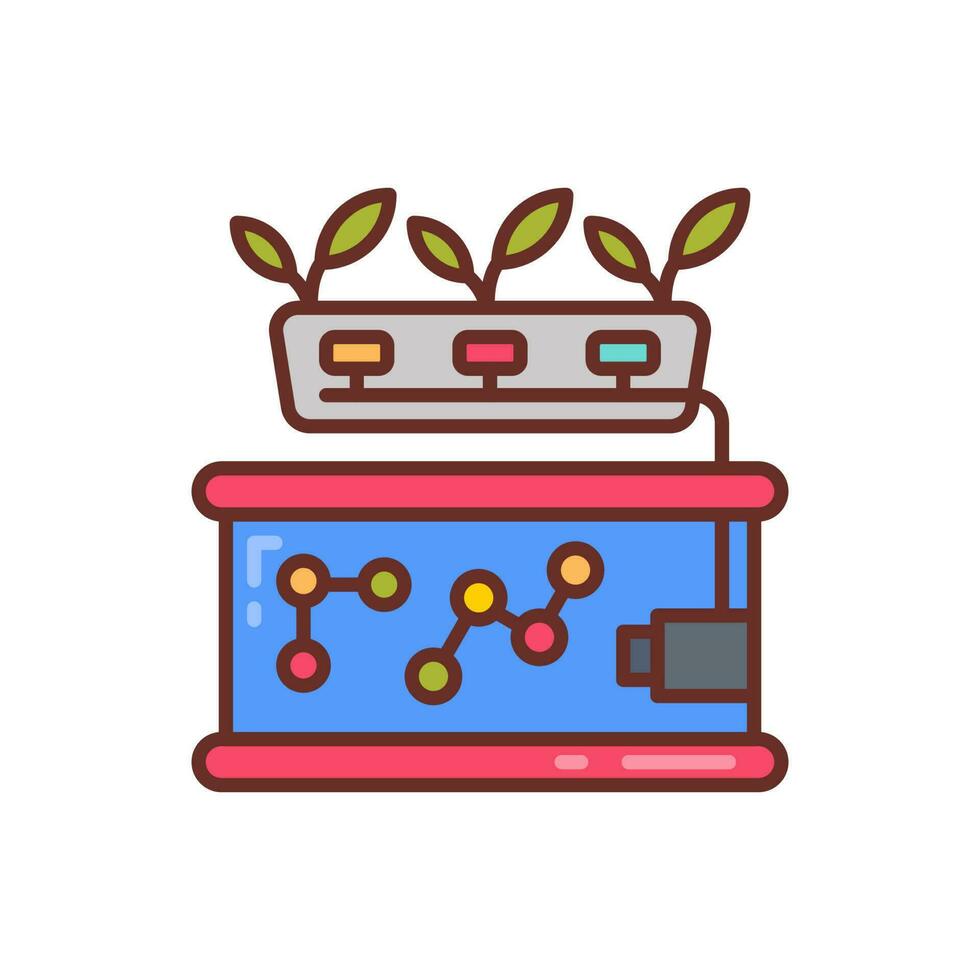 Hydroponics icon in vector. Illustration vector