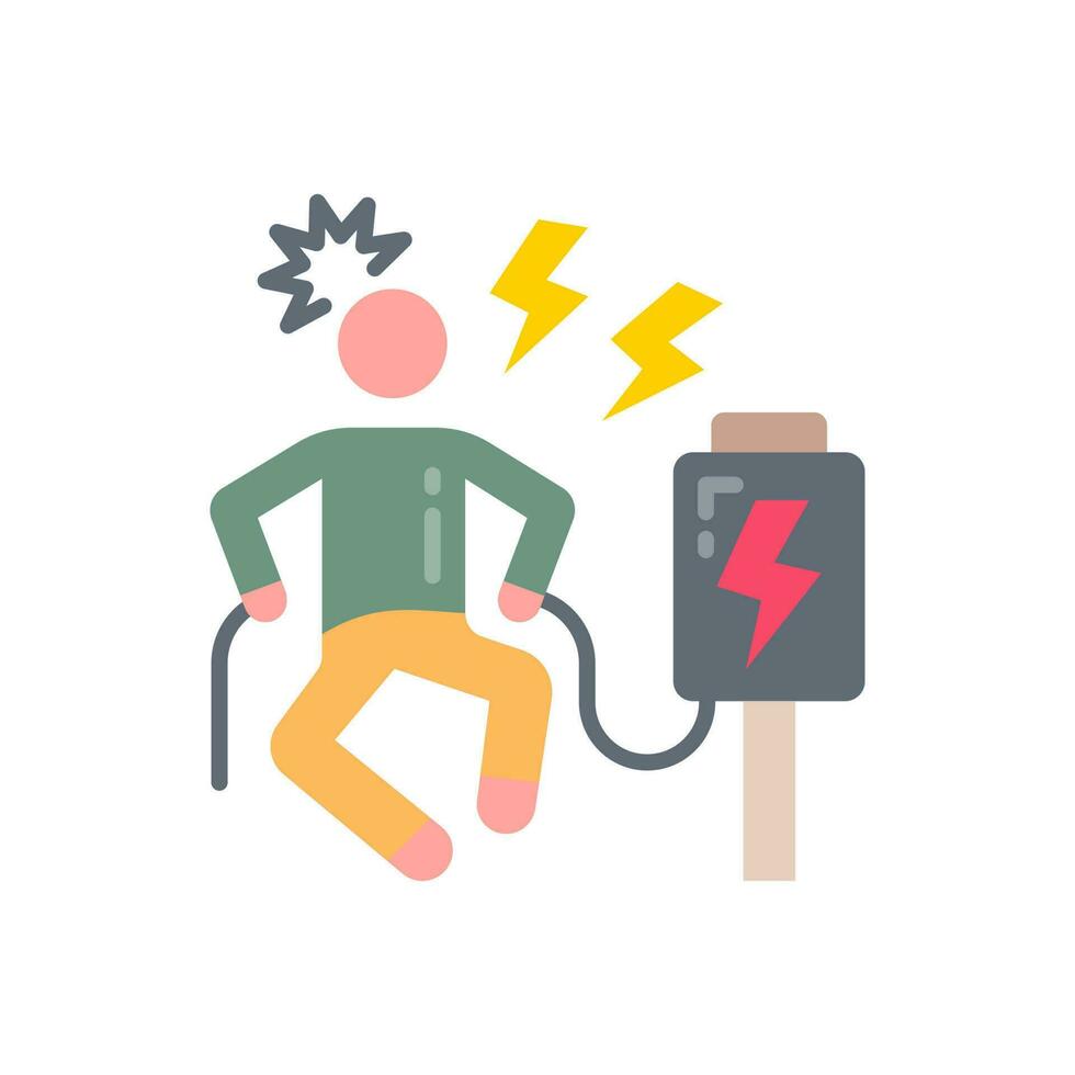 eléctrico conmoción icono en vector. ilustración vector