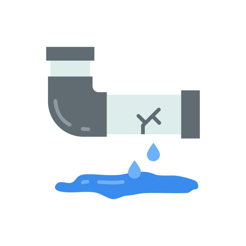 Broken Pipes icon in vector. Illustration vector