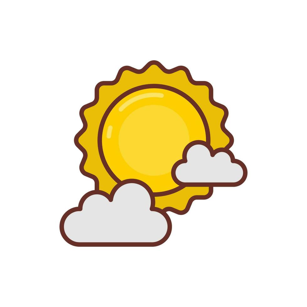 Sun icon in vector. Illustration vector