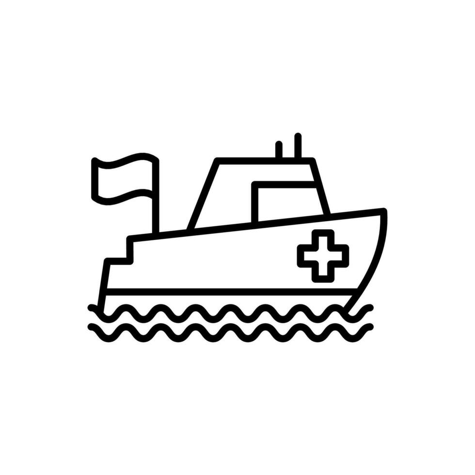 Rescue Boat icon in vector. Illustration vector