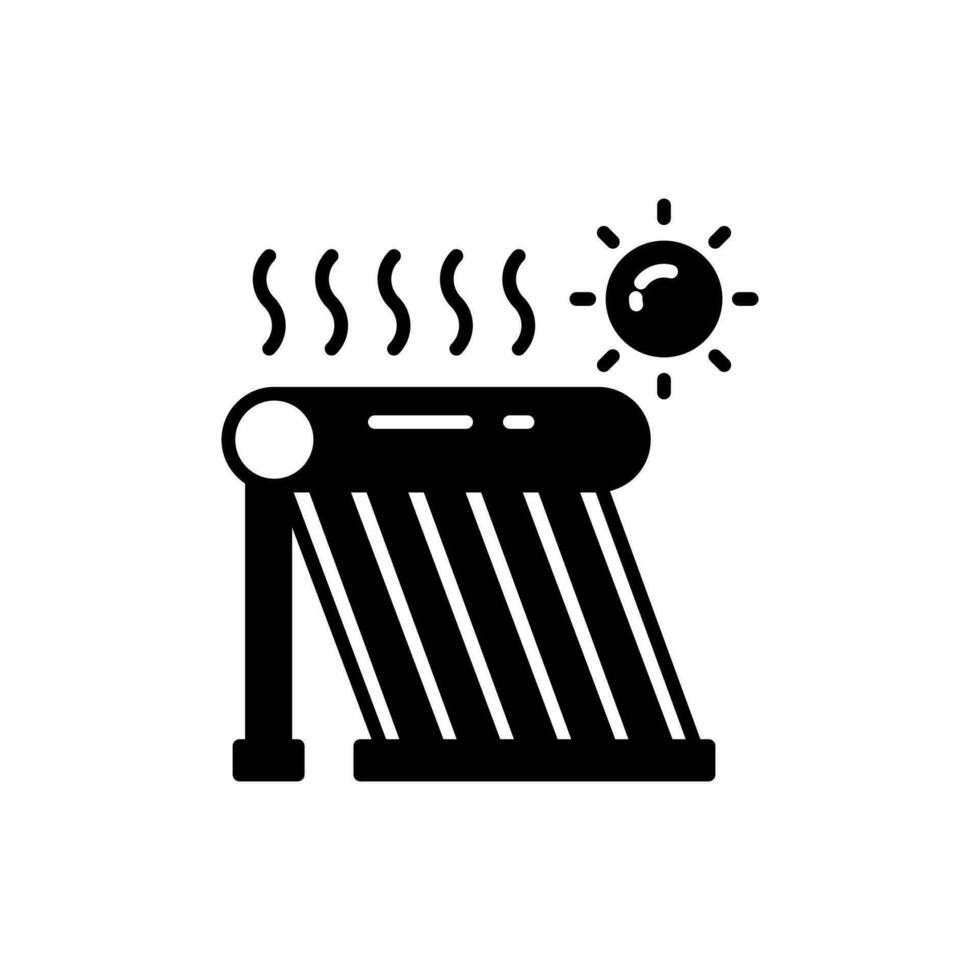 solar agua calentador icono en vector. ilustración vector