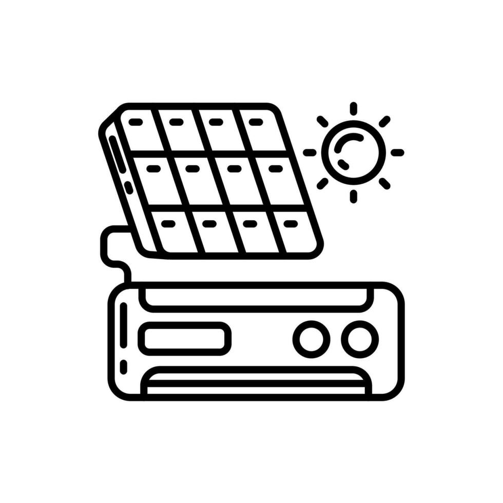 Solar AC icon in vector. Illustration vector