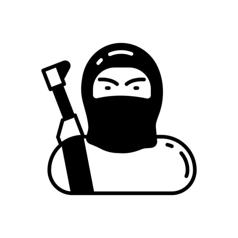 terrorista ataque icono en vector. ilustración vector