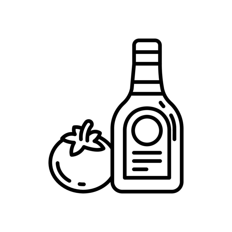 Ketchup icon in vector. Illustration vector