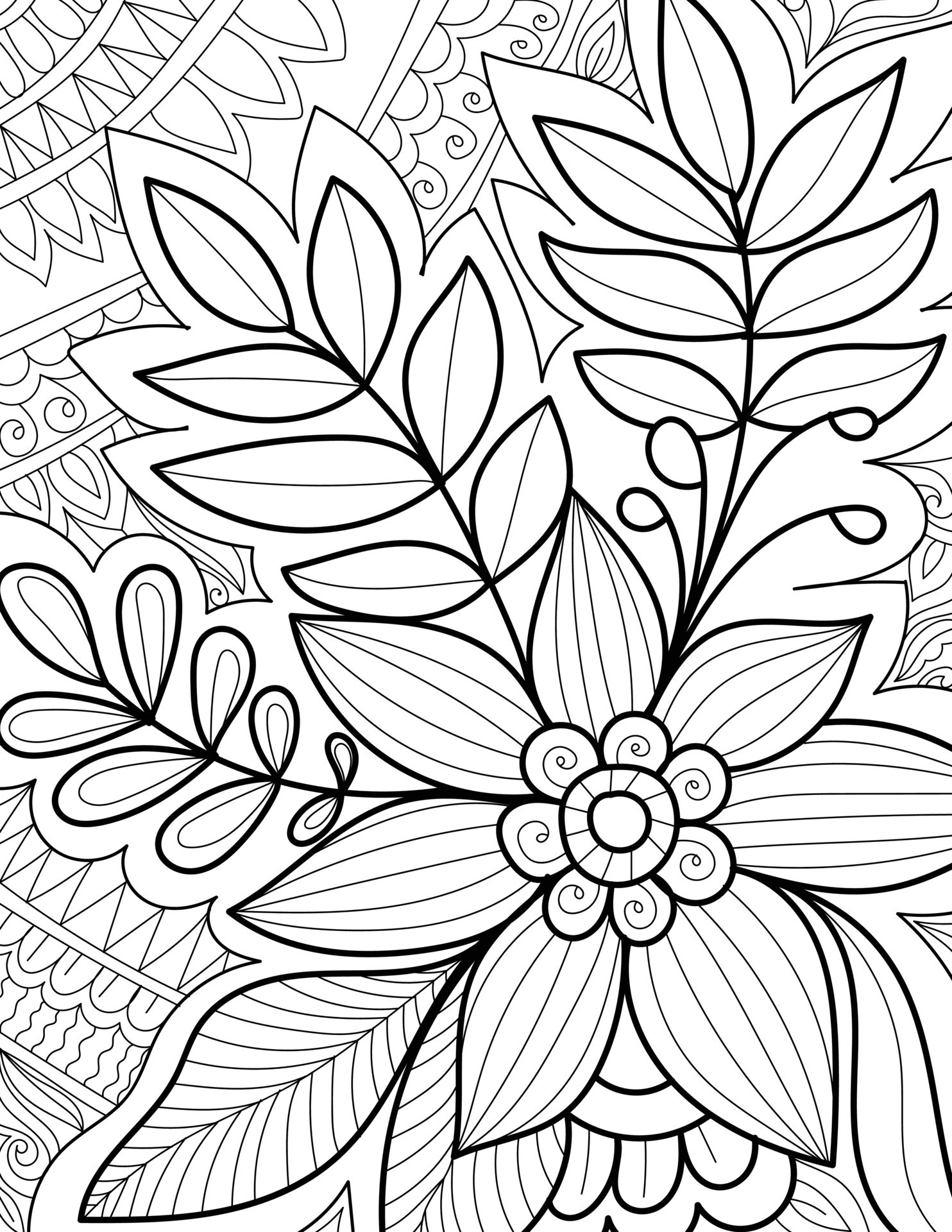 Doodle hand drawn floral mehndi design style coloring book page  illustration 24245583 Vector Art at Vecteezy