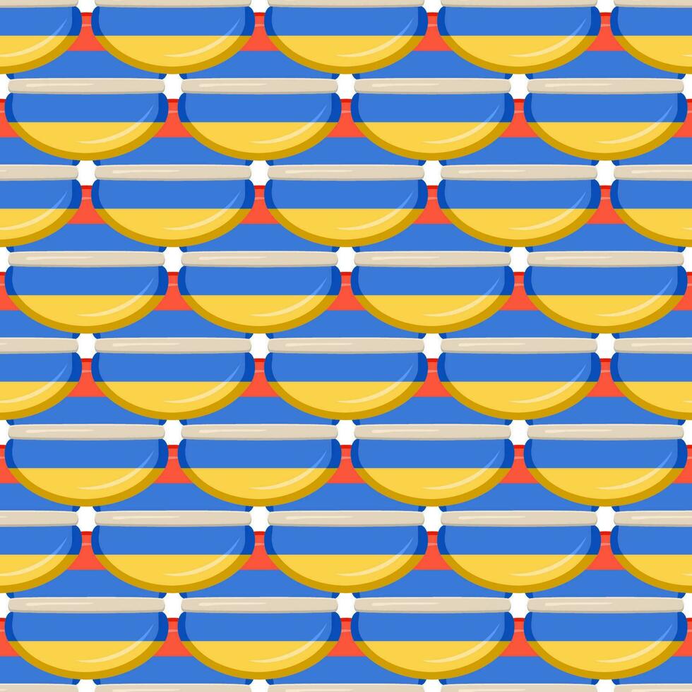 Pattern cookie with flag country Armenia in tasty biscuit vector