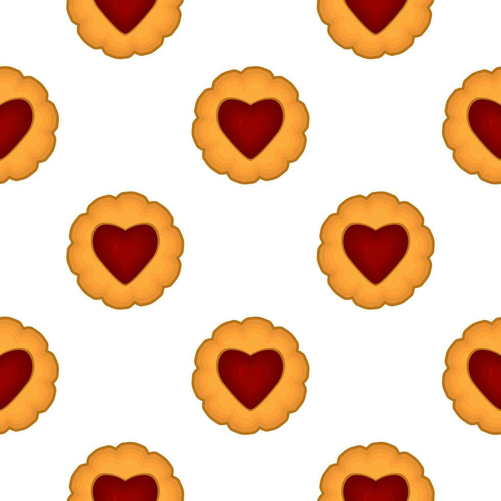 Pattern homemade cookie different taste in pastry biscuit vector