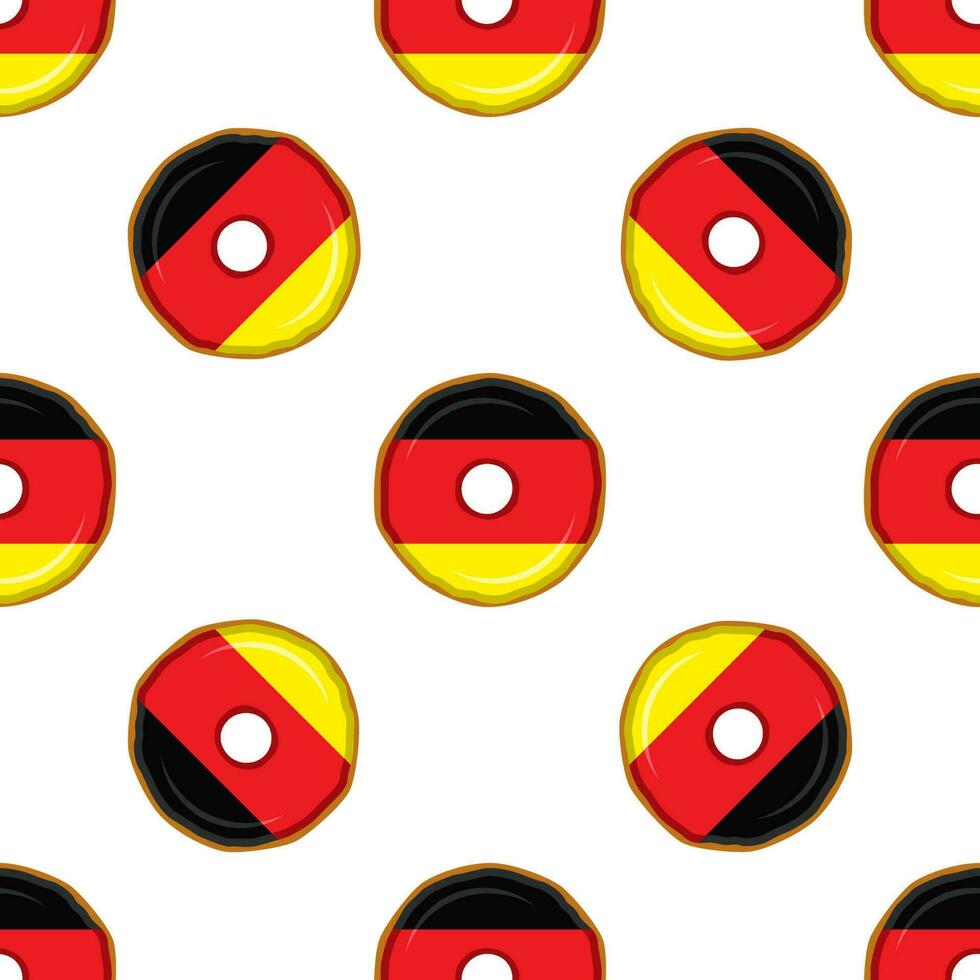 Pattern cookie with flag country Germany in tasty biscuit vector