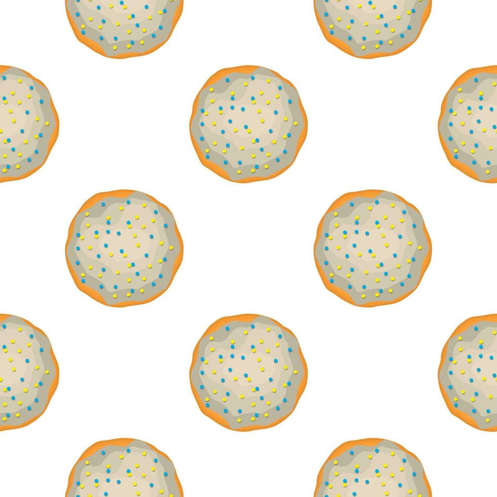 Pattern homemade cookie different taste in pastry biscuit vector