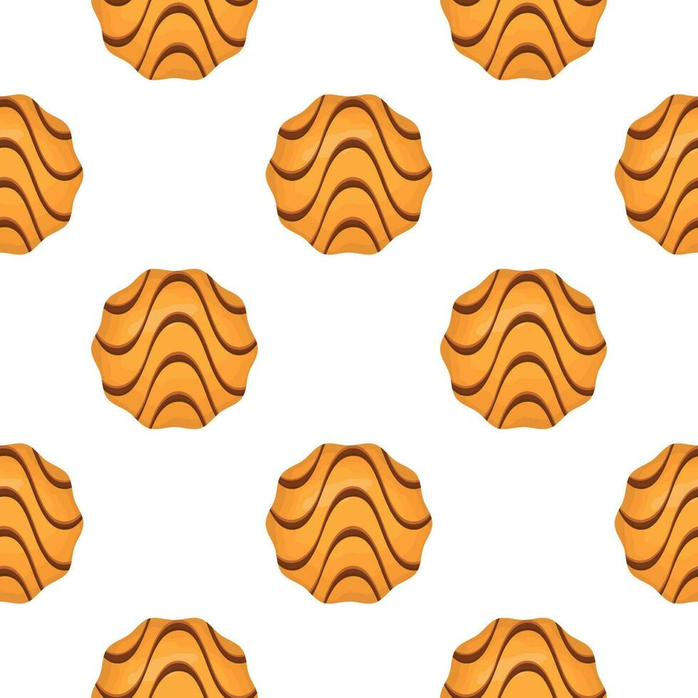 Pattern homemade cookie different taste in pastry biscuit vector