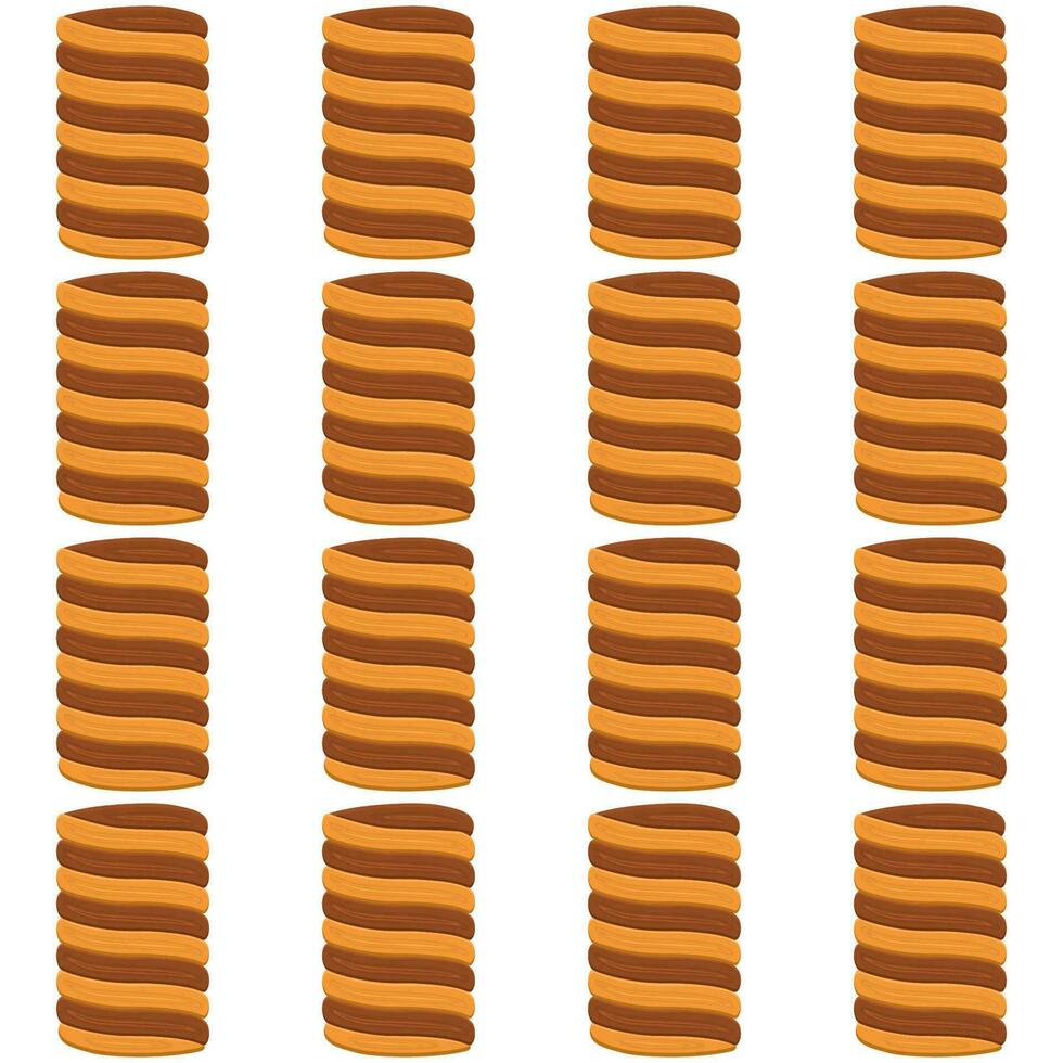 Pattern homemade cookie different taste in pastry biscuit vector