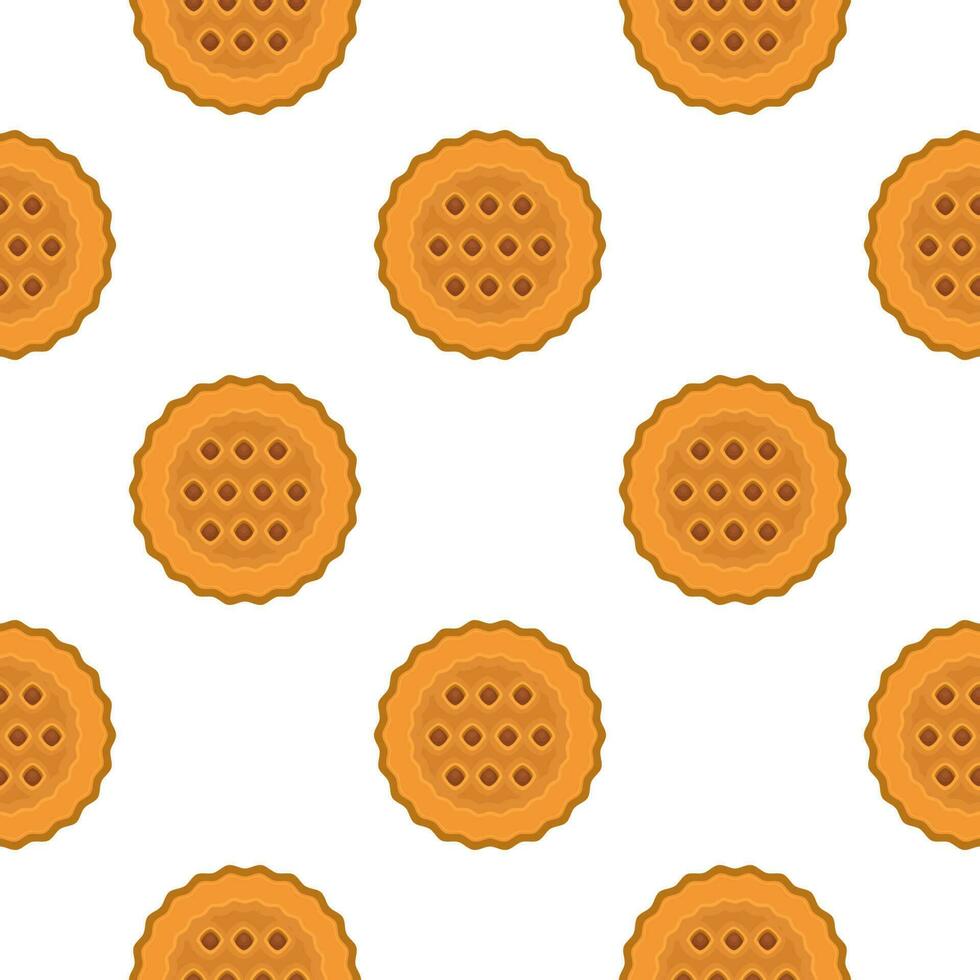 Pattern homemade cookie different taste in pastry biscuit vector