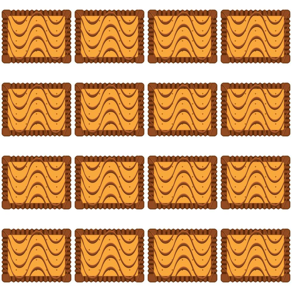 Pattern homemade cookie different taste in pastry biscuit vector