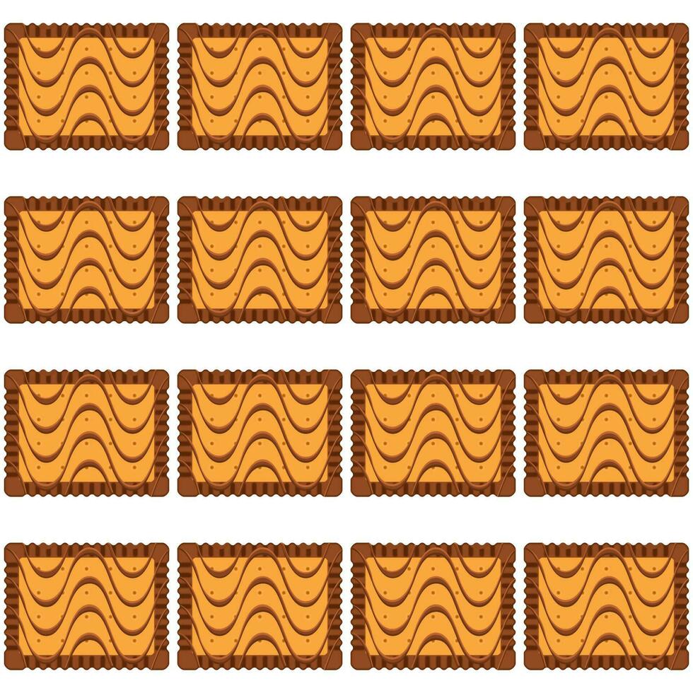 Pattern homemade cookie different taste in pastry biscuit vector