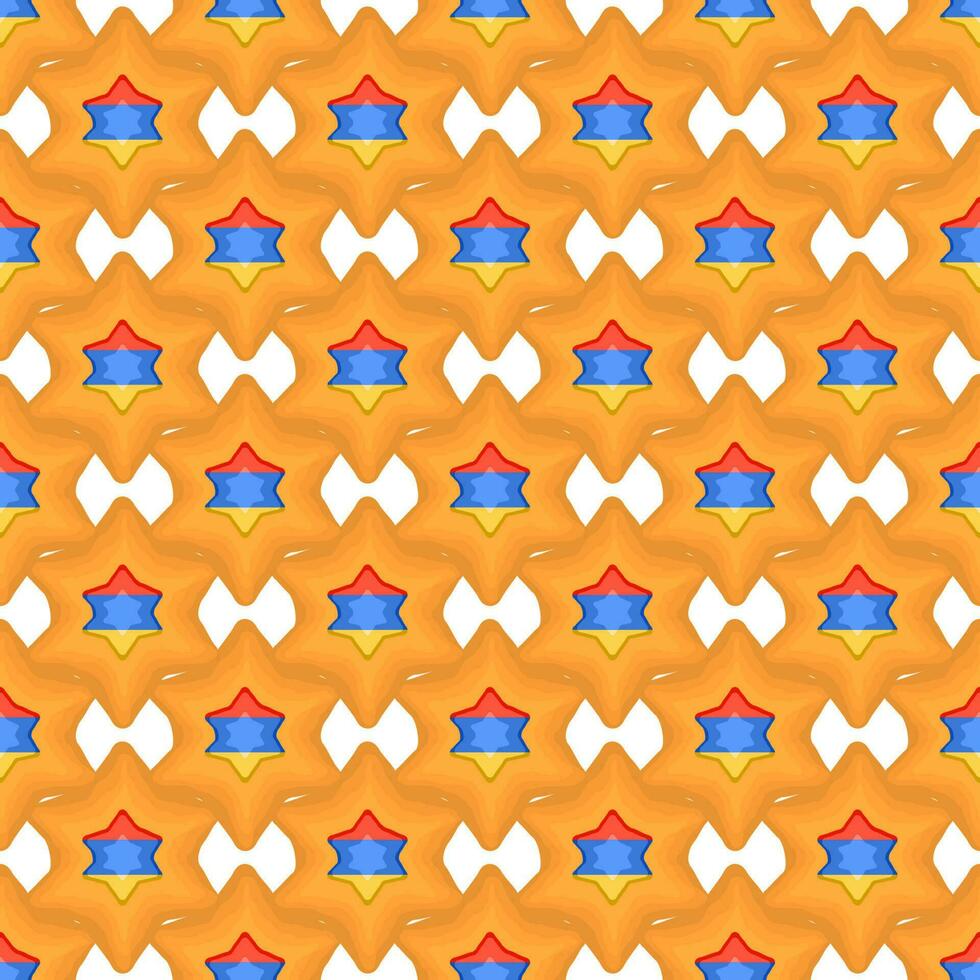 Pattern cookie with flag country Armenia in tasty biscuit vector