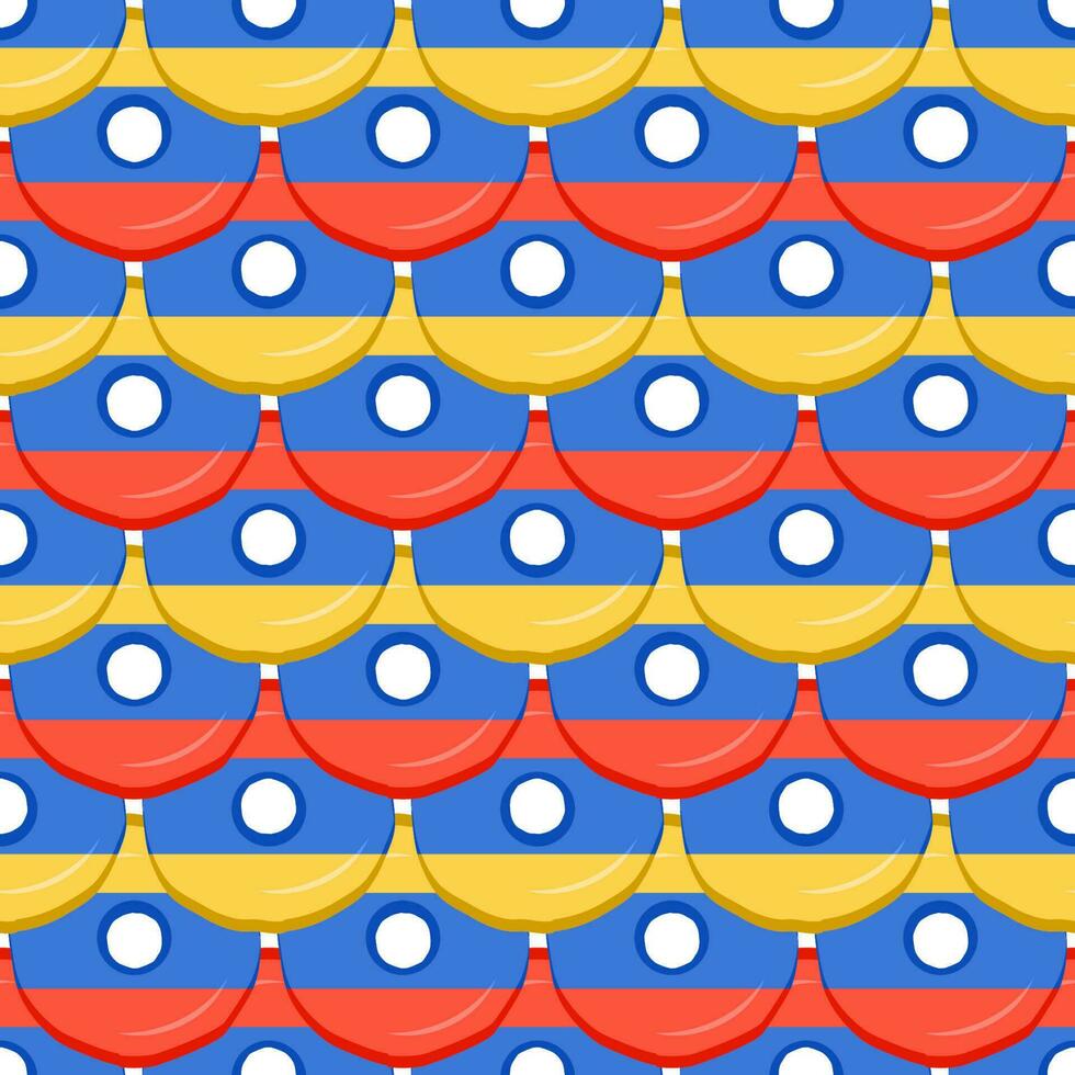 Pattern cookie with flag country Armenia in tasty biscuit vector