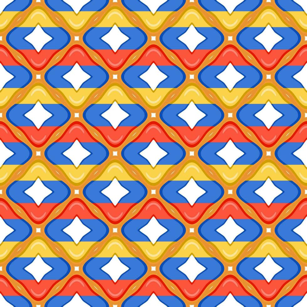 Pattern cookie with flag country Armenia in tasty biscuit vector