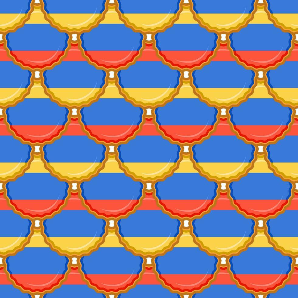 Pattern cookie with flag country Armenia in tasty biscuit vector
