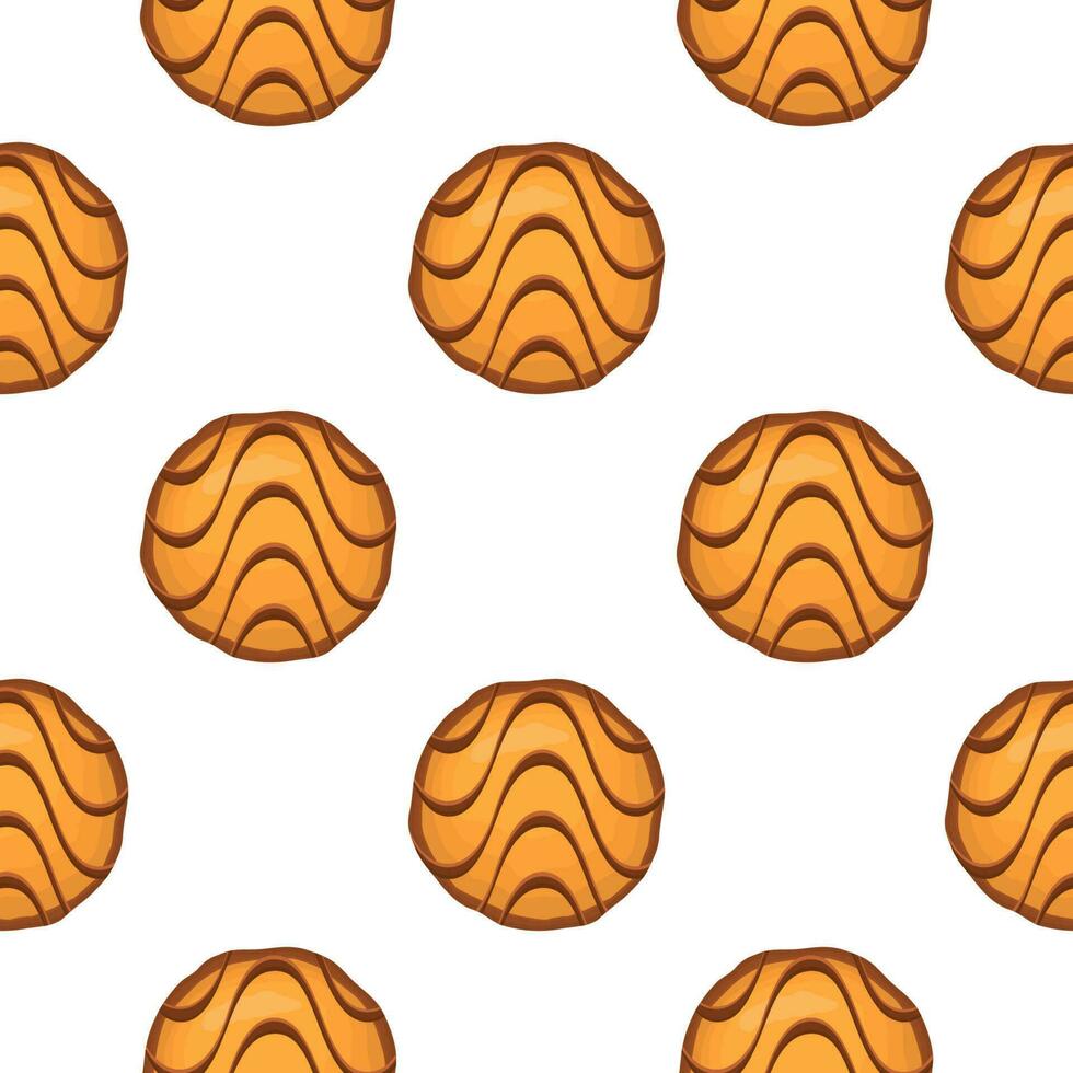 Pattern homemade cookie different taste in pastry biscuit vector