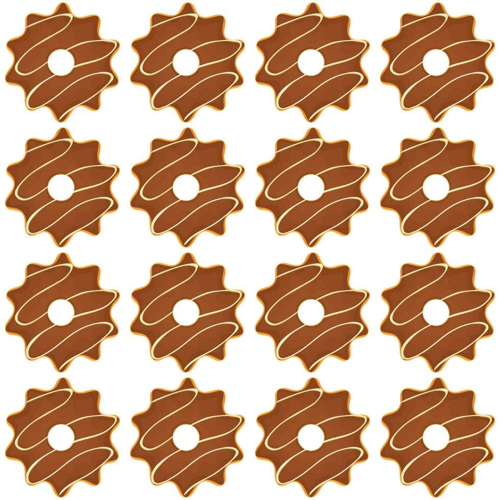 Pattern homemade cookie different taste in pastry biscuit vector