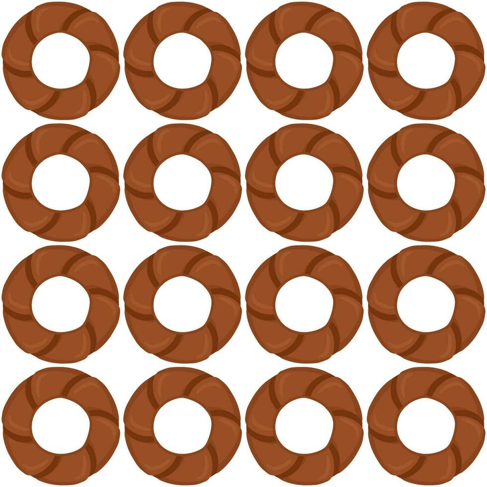 Pattern homemade cookie different taste in pastry biscuit vector