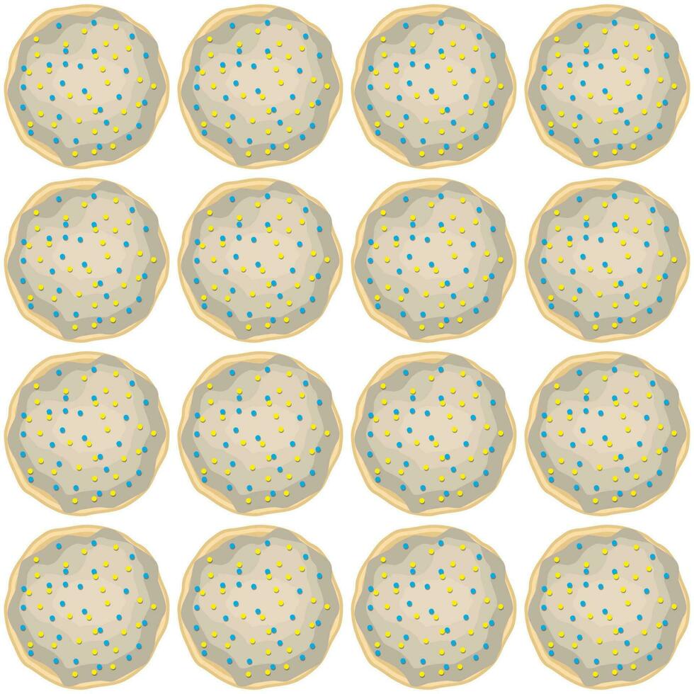 Pattern homemade cookie different taste in pastry biscuit vector