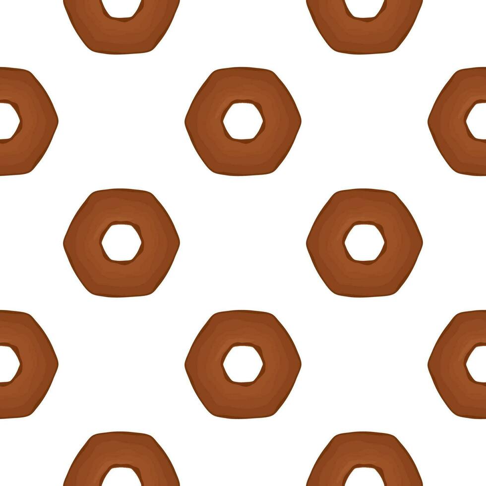 Pattern homemade cookie different taste in pastry biscuit vector