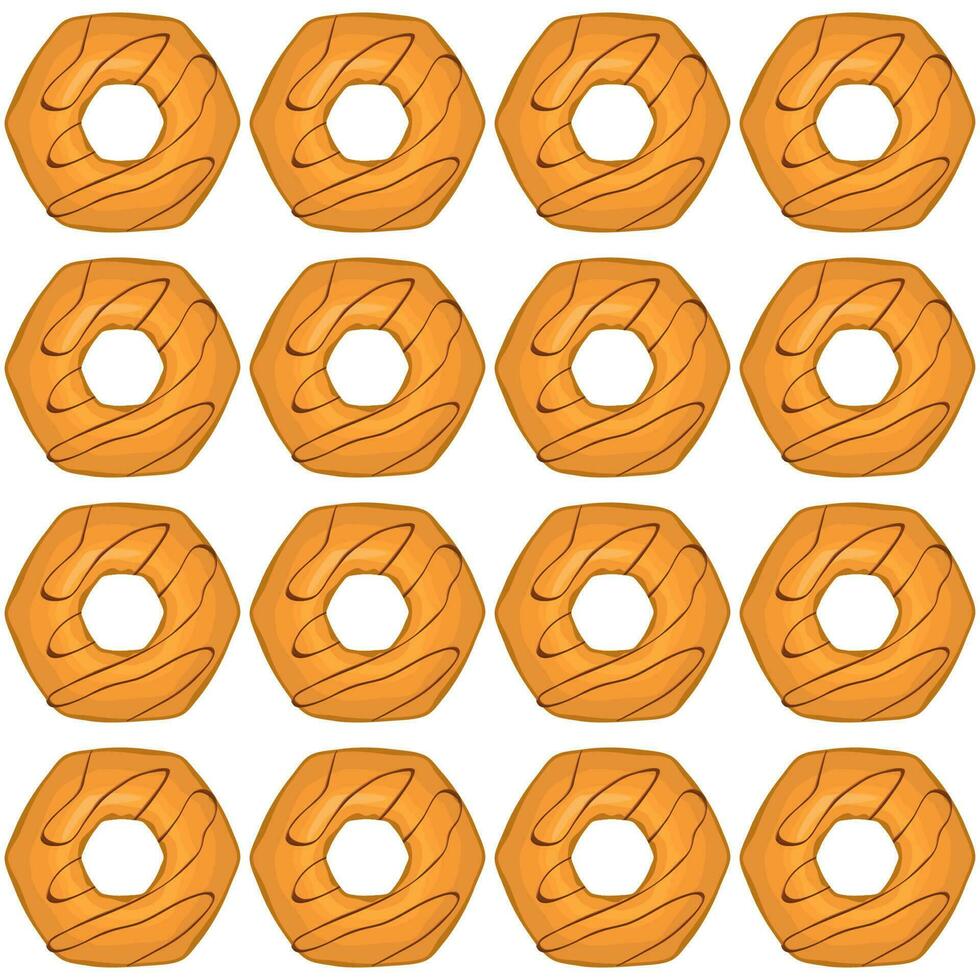 Pattern homemade cookie different taste in pastry biscuit vector
