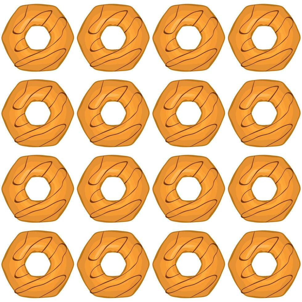 Pattern homemade cookie different taste in pastry biscuit vector