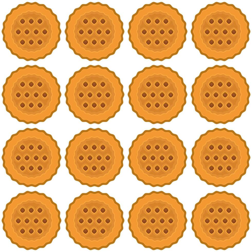Pattern homemade cookie different taste in pastry biscuit vector
