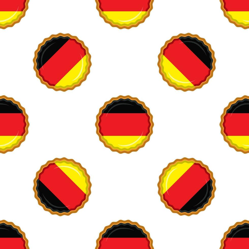 Pattern cookie with flag country Germany in tasty biscuit vector