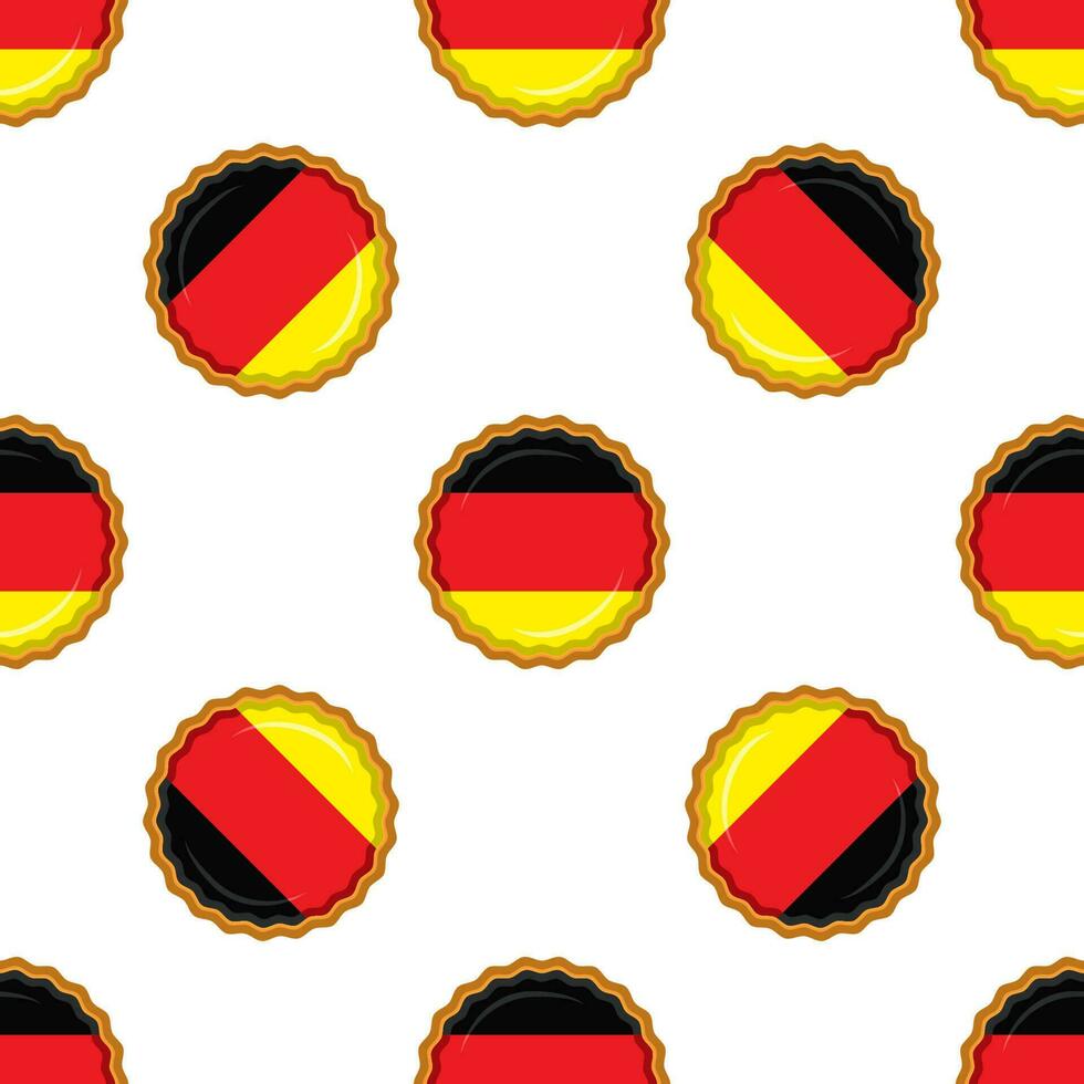 Pattern cookie with flag country Germany in tasty biscuit vector