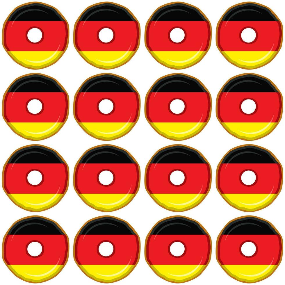 modelo Galleta con bandera país Alemania en sabroso galleta vector