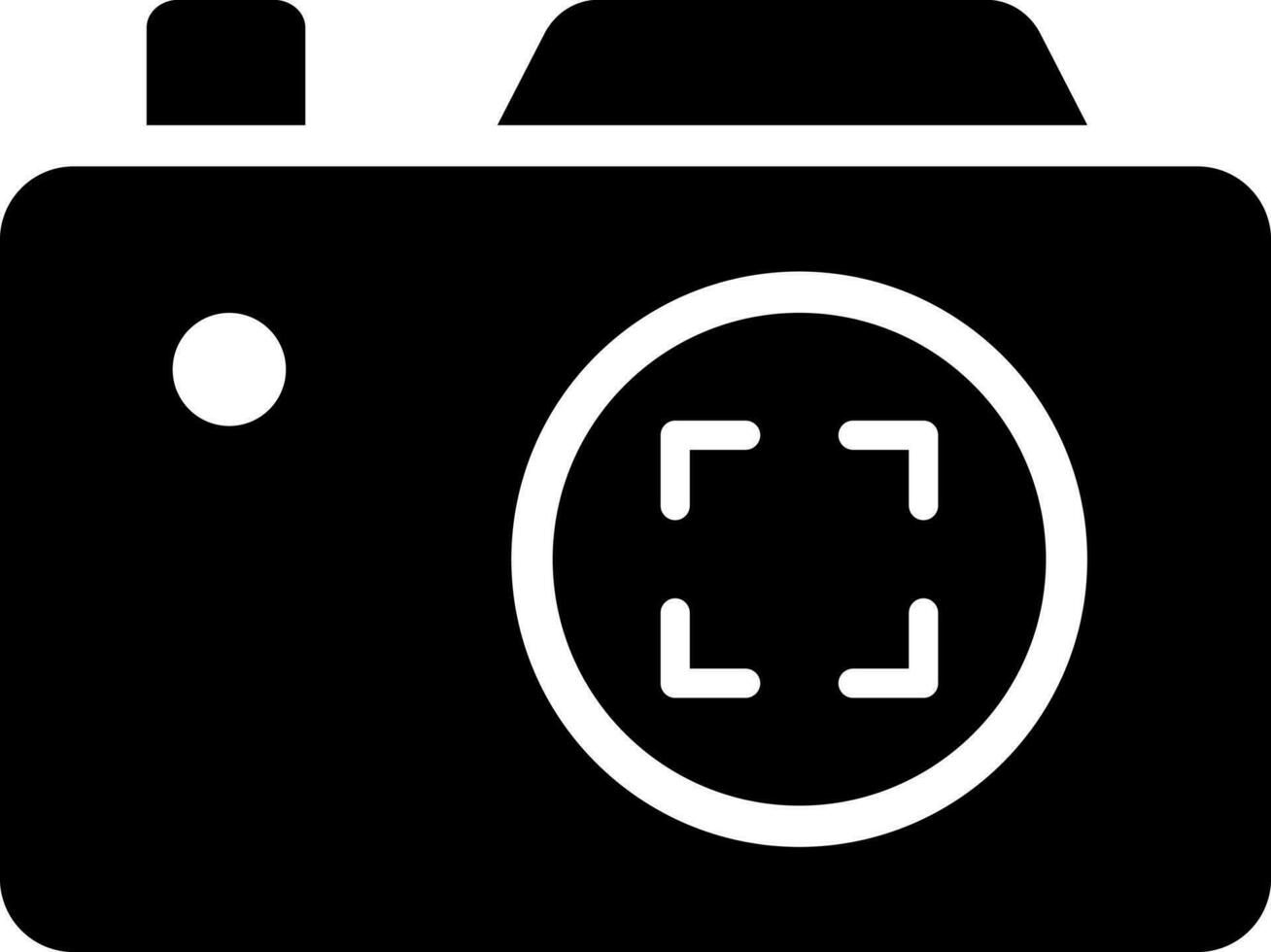 Illustration of digital camera icon. vector