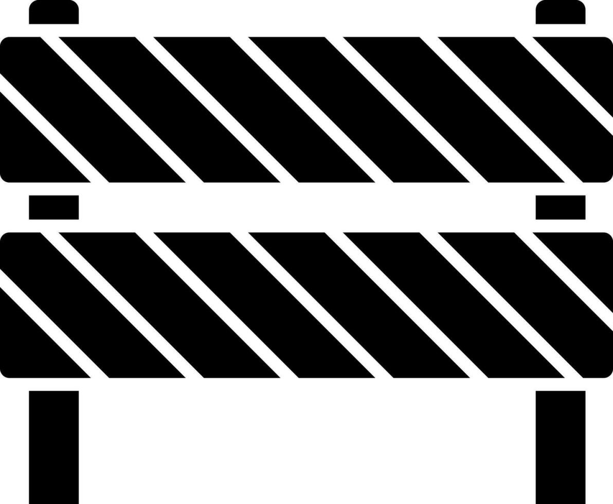 Barrier glyph icon in flat style. vector