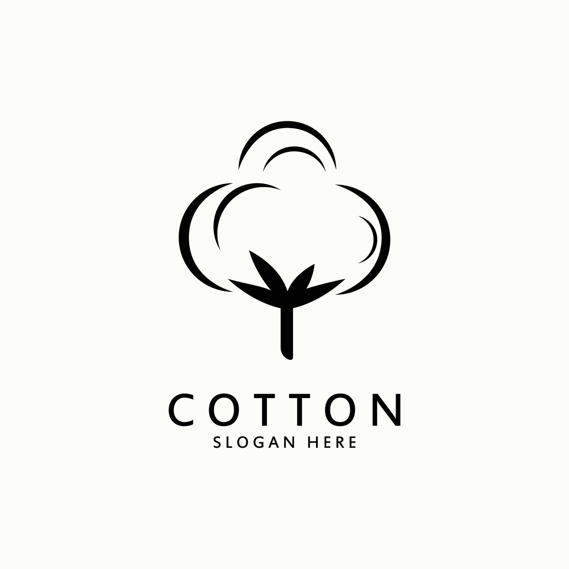 Organic Cotton Logo Template Vector Illustration 24245908 Vector Art at ...