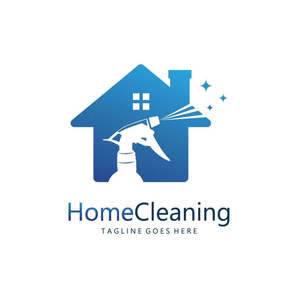 casa limpieza logo modelo vector ilustración